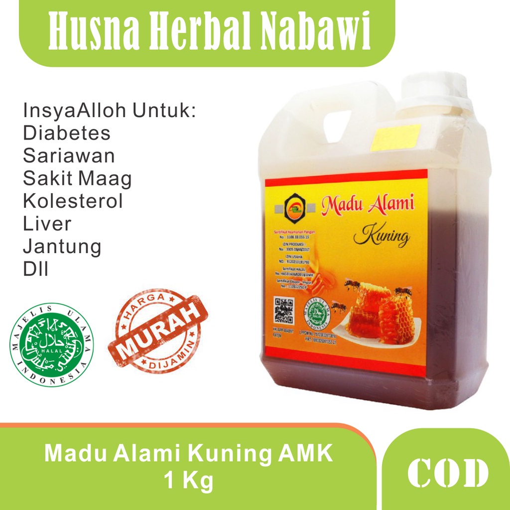 

PROMO Madu Alami Kuning AMK 1kg Husna Herbal Nabawi