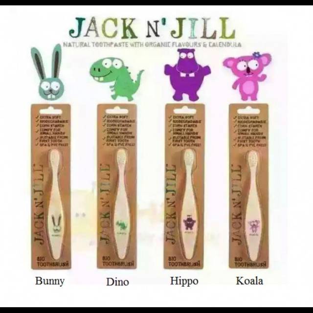 JACK N'JILL Bio Toothbrush Kids Toothbrush Sikat Gigi Jack &amp; Jill