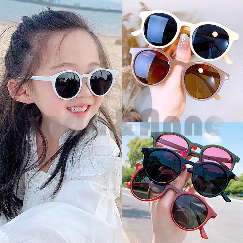 Kacamata Hitam Bulat Kekinian Ins Korea Untuk Anak Fashion Terbaru High Quality Import