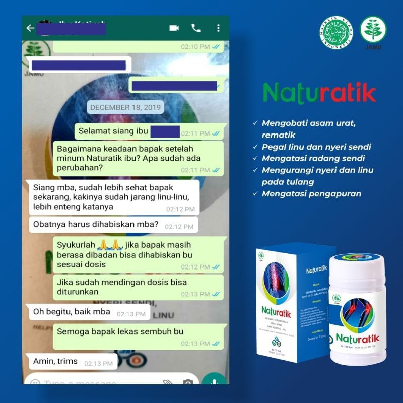 NATURATIK Obat Herbal Asam Urat, Rematik, Sakit Pinggang, Nyeri Sendi Punggung Pegal linu-4