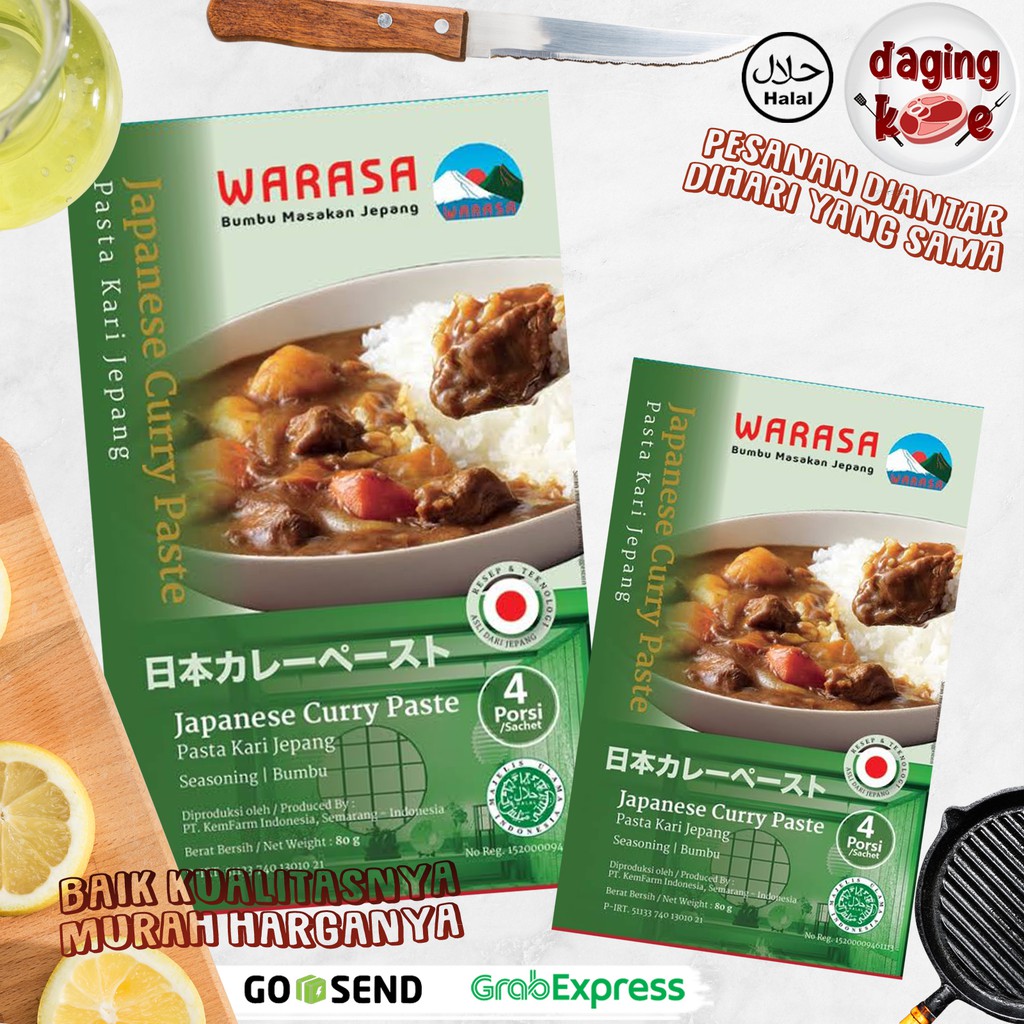 

BUMBU INSTAN PASTA KARI JEPANG ( JAPANESE CURRY PASTE ) WARASA NO MSG 80 gr DK057