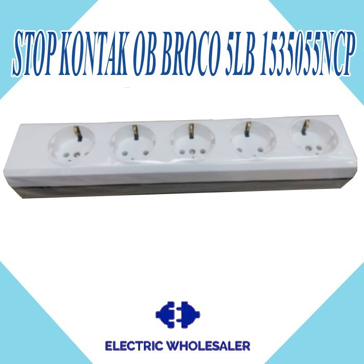 STOP KONTAK OB BROCO  5 LUBANG  1535055NCP (TUTUP BAWAH)