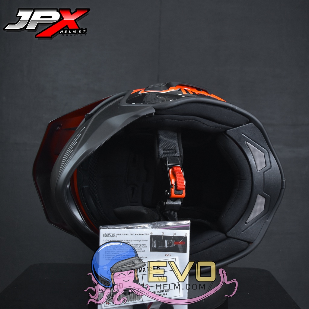 HELM JPX MOTOCEOSS_JPX MX 726R - FLUO RED GLOSS (ONGKIR 2 KG)