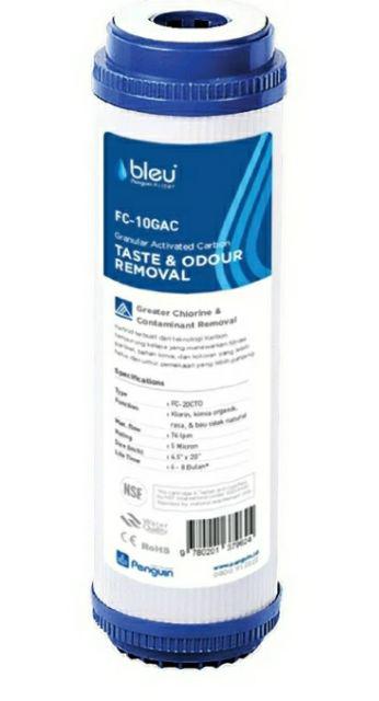 Penguin Bleu Granular Activated Carbon- Gac Cartridge / Kartrid Filter Air 10 Fc-10-gac