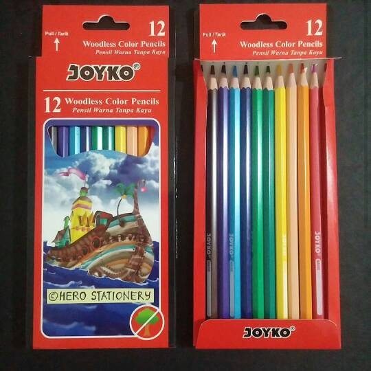 

Hadir Pensil Warna Woodless (Tanpa Kayu) Joyko 12 Warna Terlaris