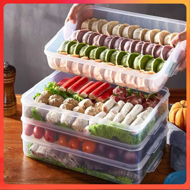 Kotak Kontainer Makanan Kulkas Storage Food Box Plastik Tebal