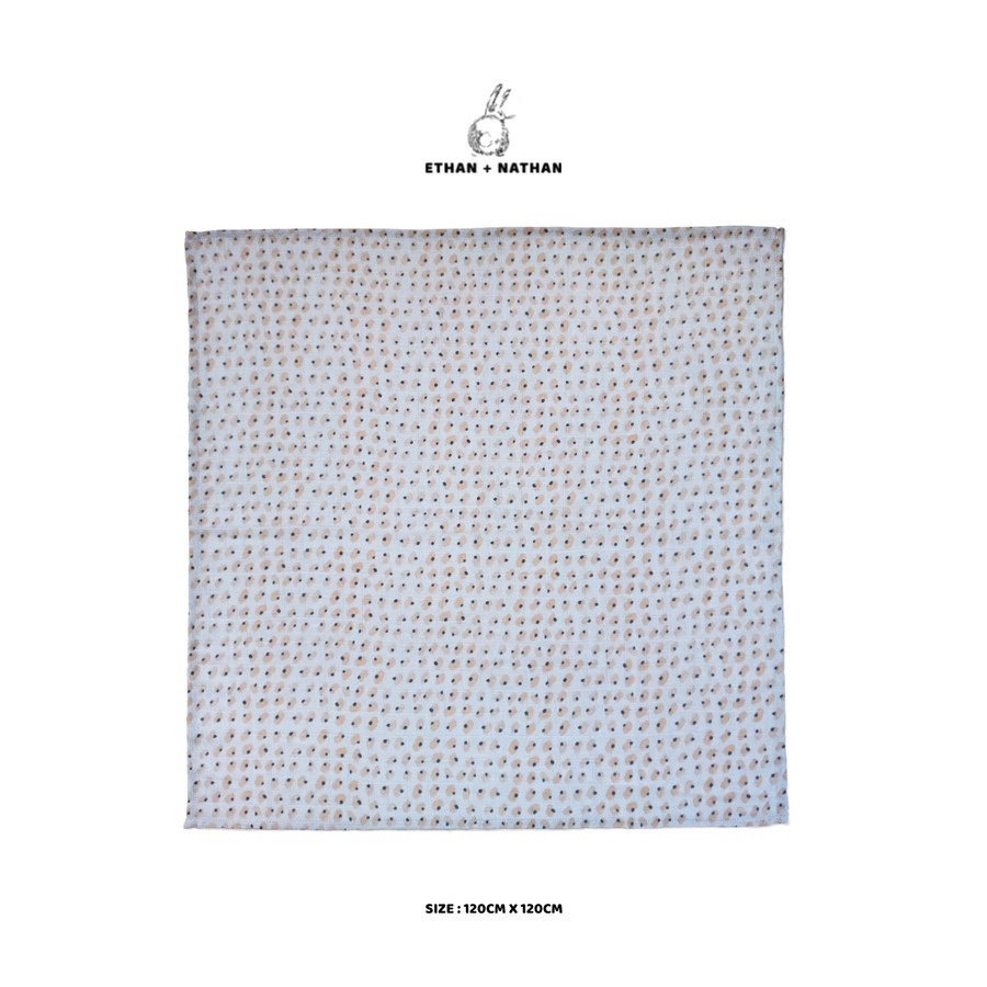 Ethan + Nathan - Baby Swaddle Blanket Pattern Peaches