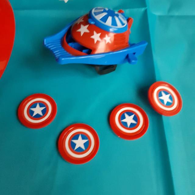 Mainan Set Tameng Capt America - Paket Cosplay Perisai Avengers Anak