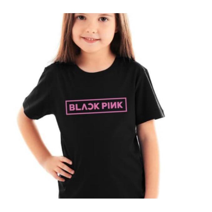 Kaos Baju Obral Combed 30S Distro Anak Kecil Kids Blackpink Black Pink Bie.Ink Sport