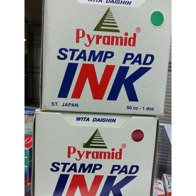 

refill tinta stempel /stam pad ink refill PYRAMID ungu hijau