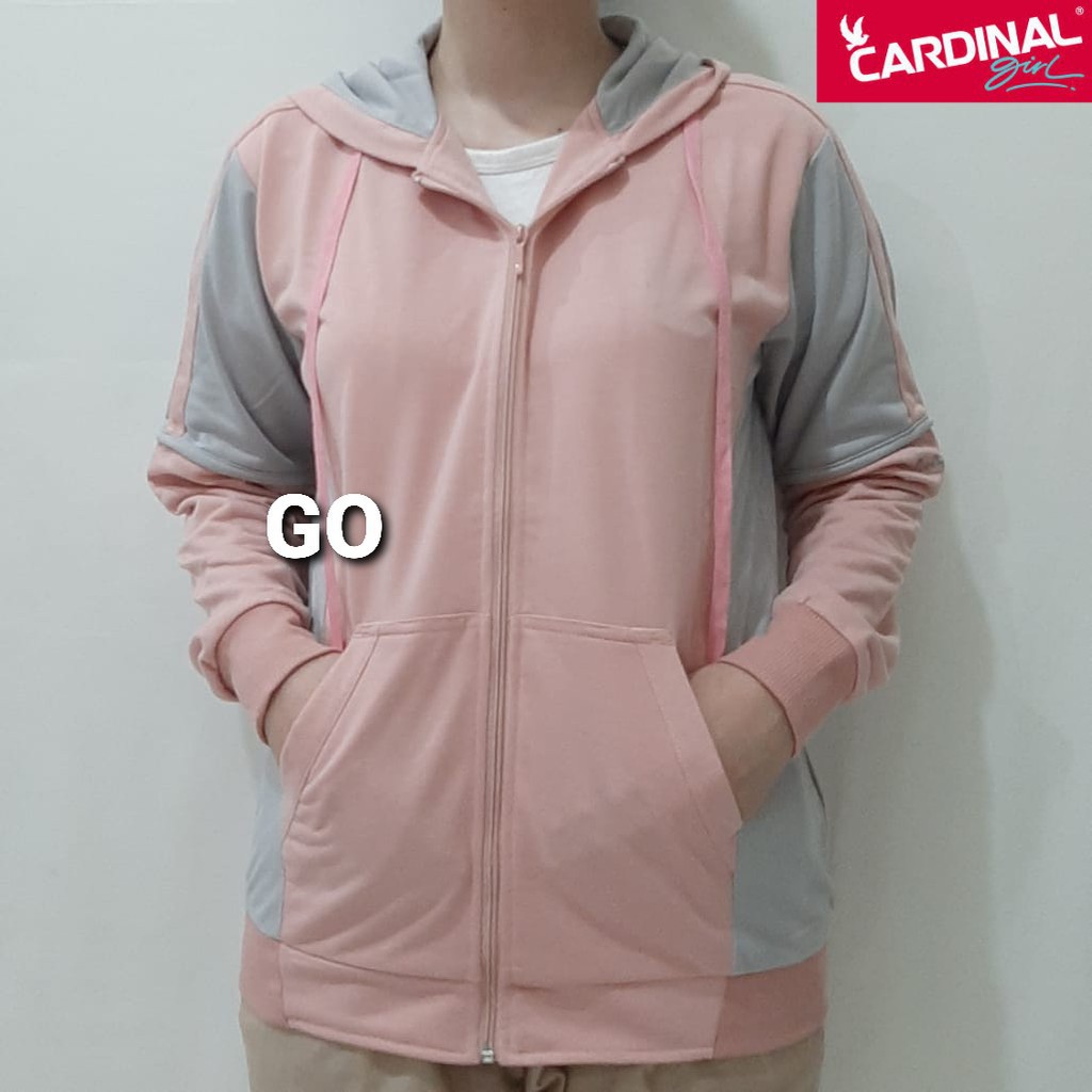 gof CARDINAL SWEATER GIRL Pakaian Wanita Outerwear Jaket Reguler Katun Polos Original