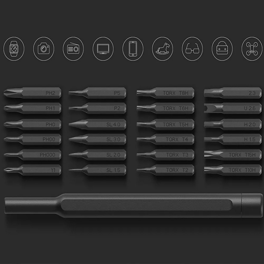 NA - Obeng Set 24 in 1 Box Alumunium Magnetic Screwdriver Set SST01