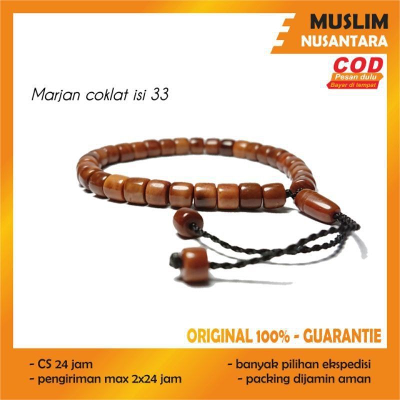 Gelang Kokka/Kaoka/Fukaha Motif Marjan Dll-Marjan Dewasa Coklat