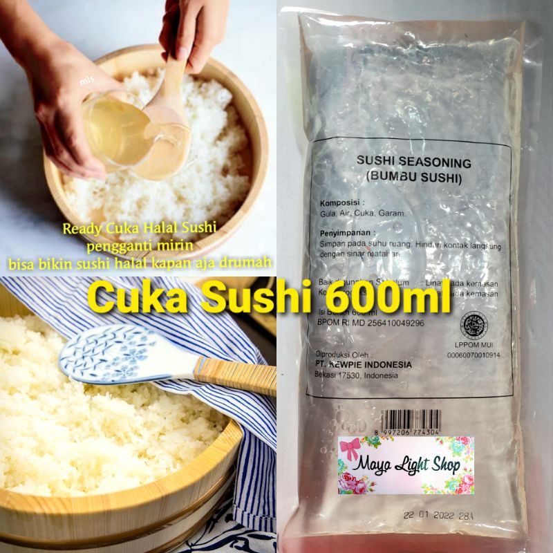 Cuka Sushi 600ml rice vinegar mirin halal bahan sushi bento kimbap cuka beras