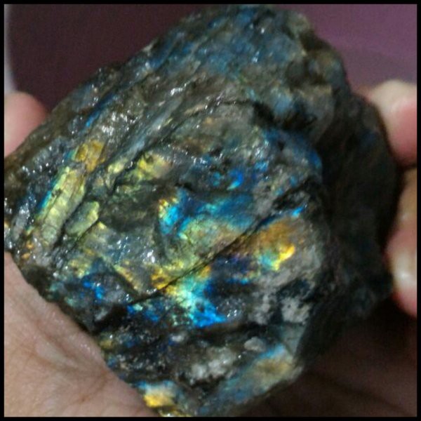 BAHAN ROUGH NATURAL BATU AKIK LABRADOR RAINBOW FELDSPAR (LABRADOR PELANGI) TERMURAH !!!