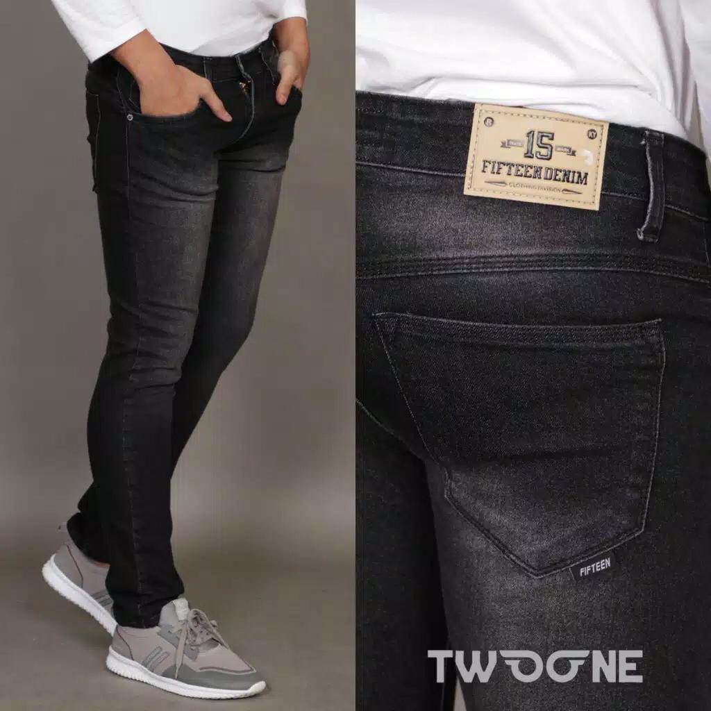 FIFTEEN DENIM - Celana Jeans Pria Slim Fit Streetch Original New Fifteen Denim / Celana Pria Jeans