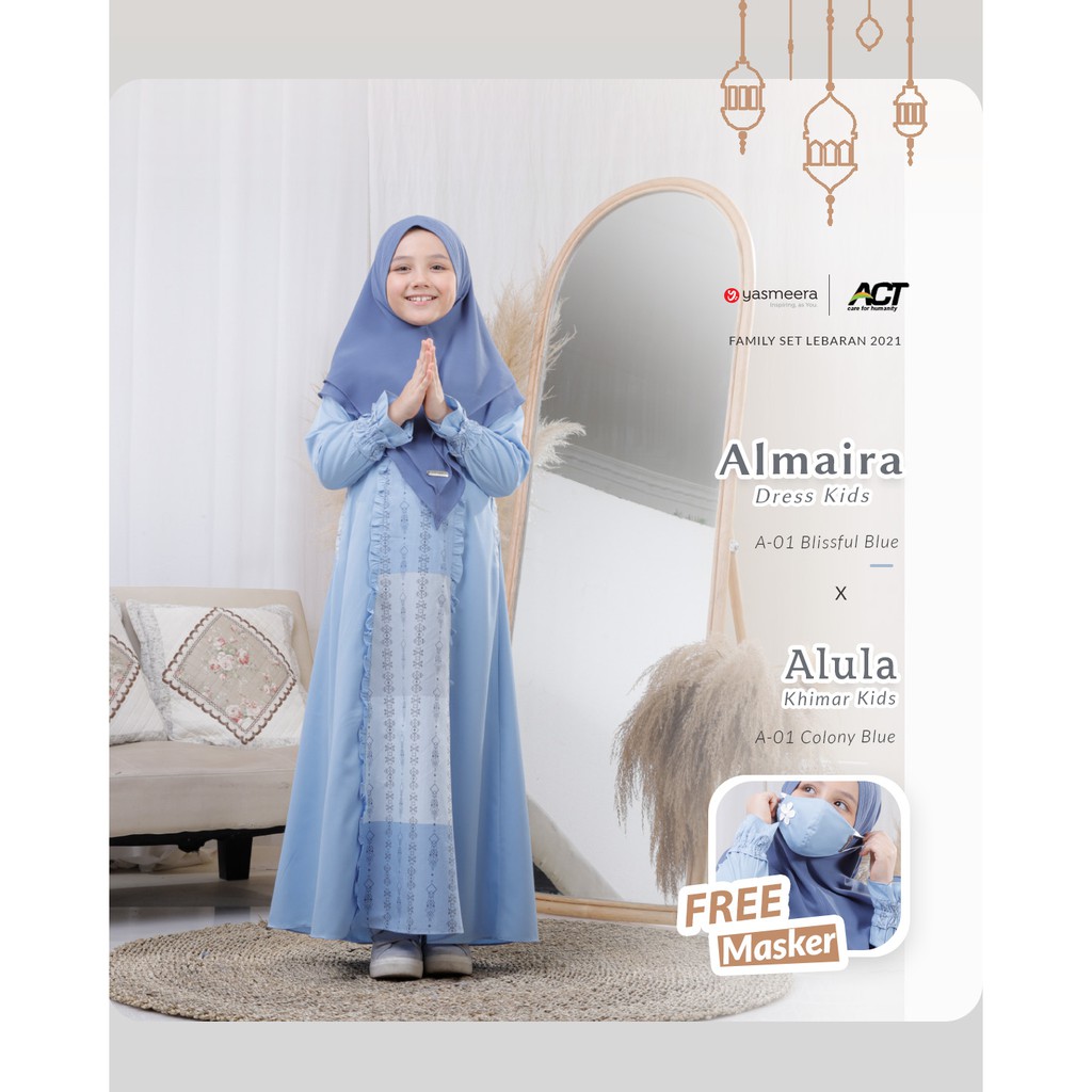 GAMIS ALMAIRA ANAK BY YASMEERA | DRESS GAMIS SYARI PREMIUM | KATUN TOYOBO