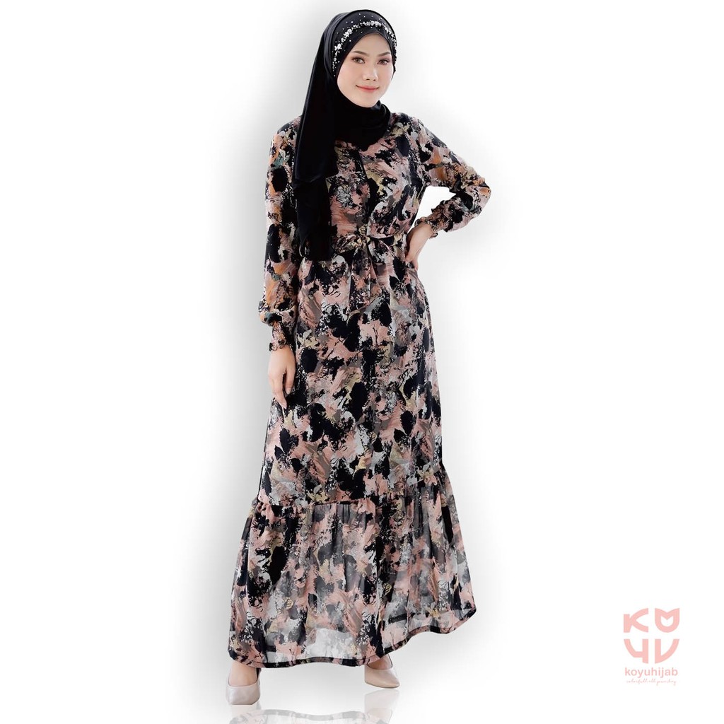 Koyu Hijab Gamis Premium Chiara Dress Ceruti