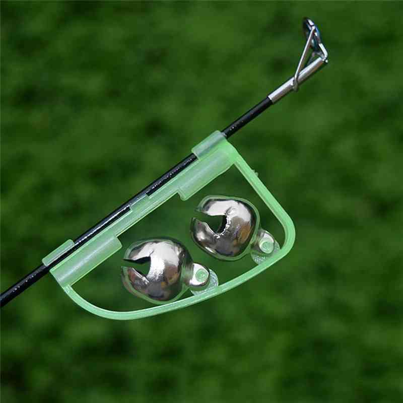 20pcs Alarm Gigitan Ikan Twin Bell Fluorescent Untuk Ujung Joran Pancing