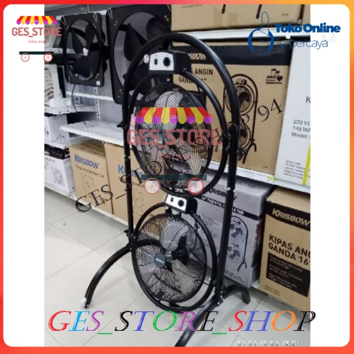 Krisbow Kipas angin Double 40 Cm Kipas angin industrial Double Fan
