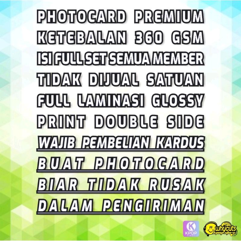 PHOTOCARD FULL SET PREMIUM ATEZZ / DON'T STOP / Print 2 sisi full laminasi