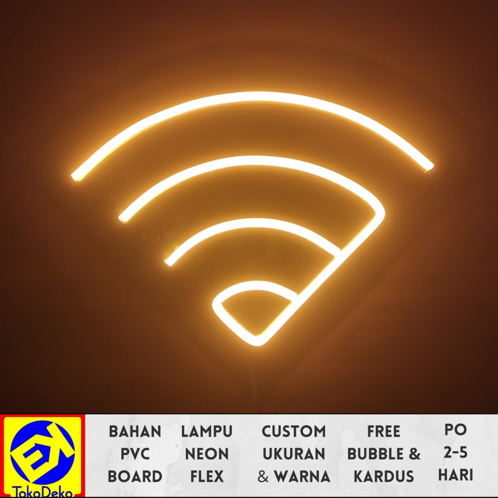 Hiasan Dinding Lampu Hias Neonflex Lafadz Allah (WiFi)
