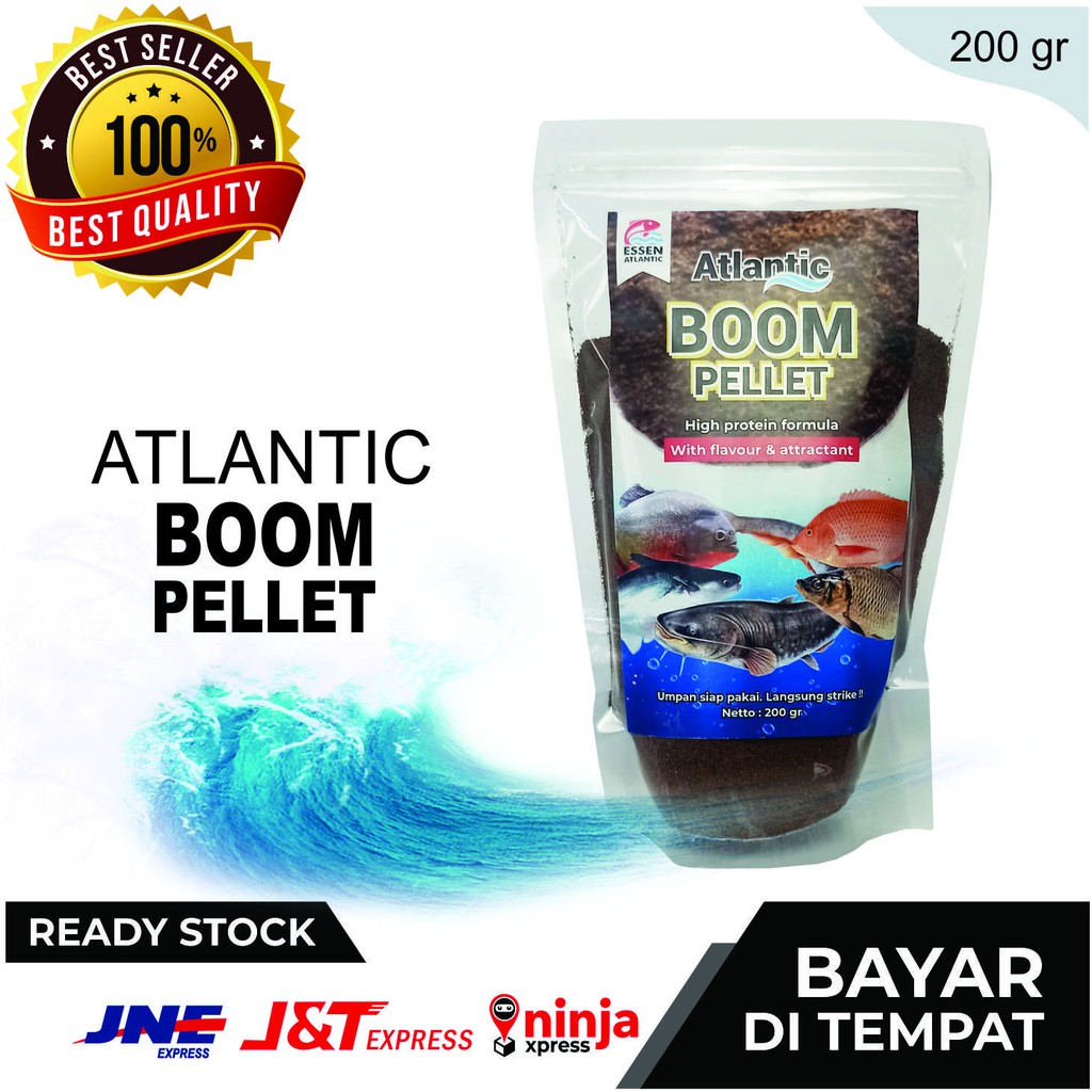 

PELET PENGUMPUL IKAN BAWAL MAS LELE PATIN NILA PELLET ATLANTIC BOOM 200GR