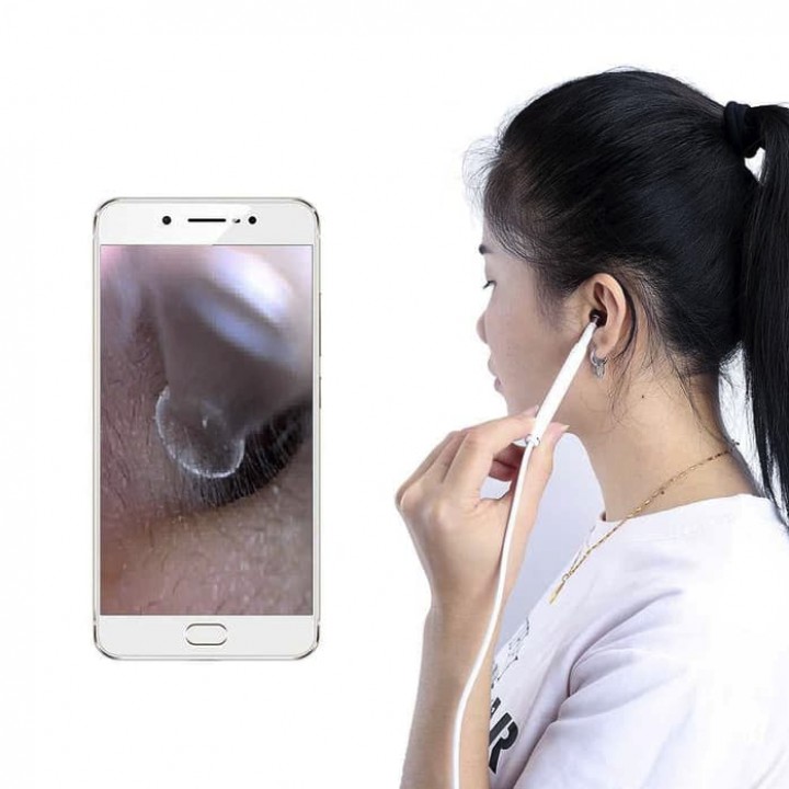 Visual USB WiFi LED Light Endoscope with Ear Cleaning Spoon