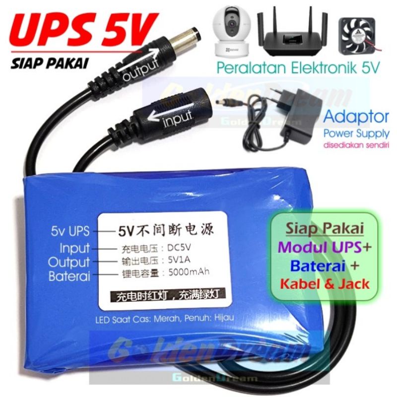 ups 5v 9v 12v cctv router wifi siap pakai