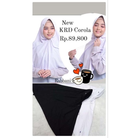 Jilbab Rabbani Corola Putih Jilbab Rabbani Corola Hitam