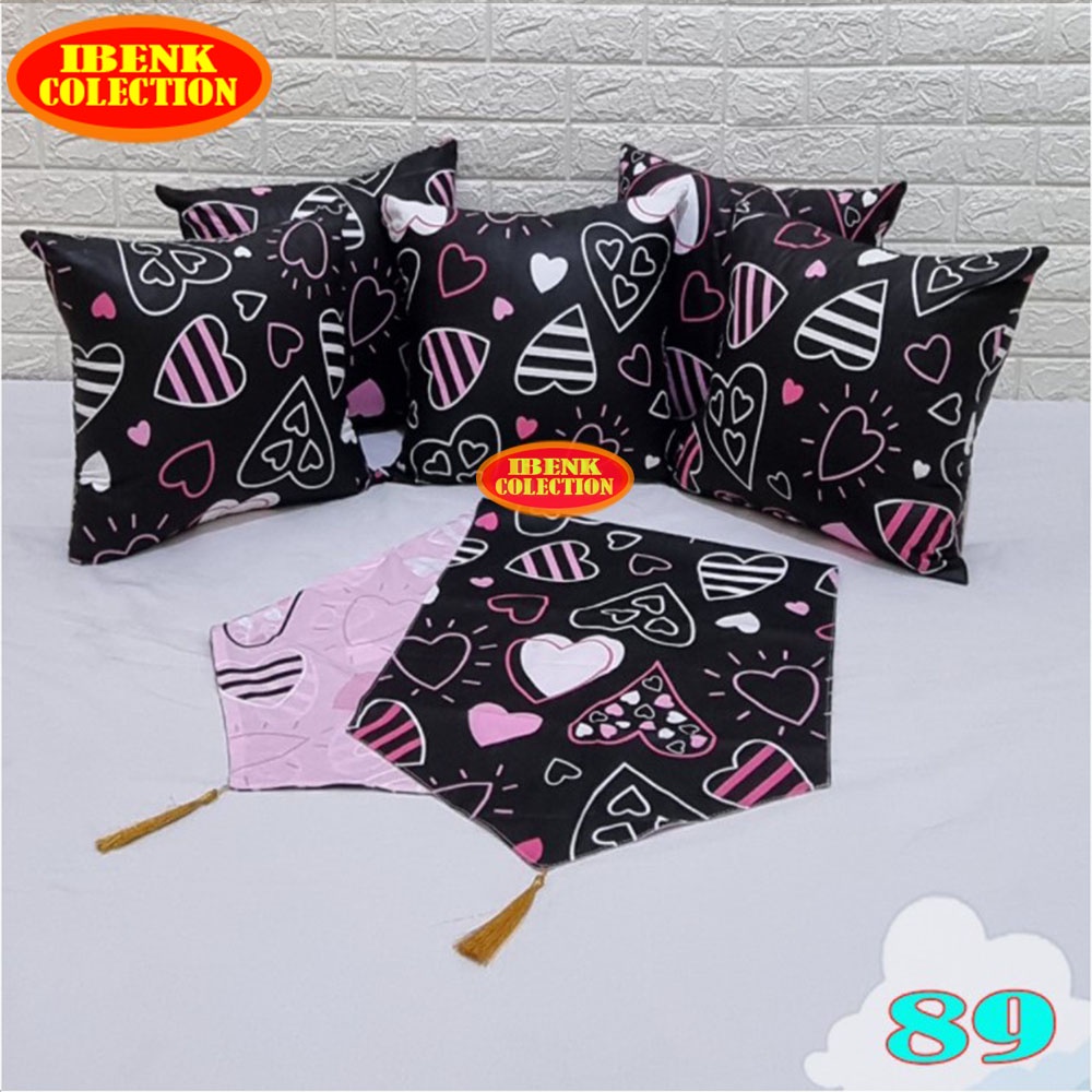 Bantal Sofa + Sarung Santal Sofa (5 pcs Sarung Bantal + Isi/Bantal)