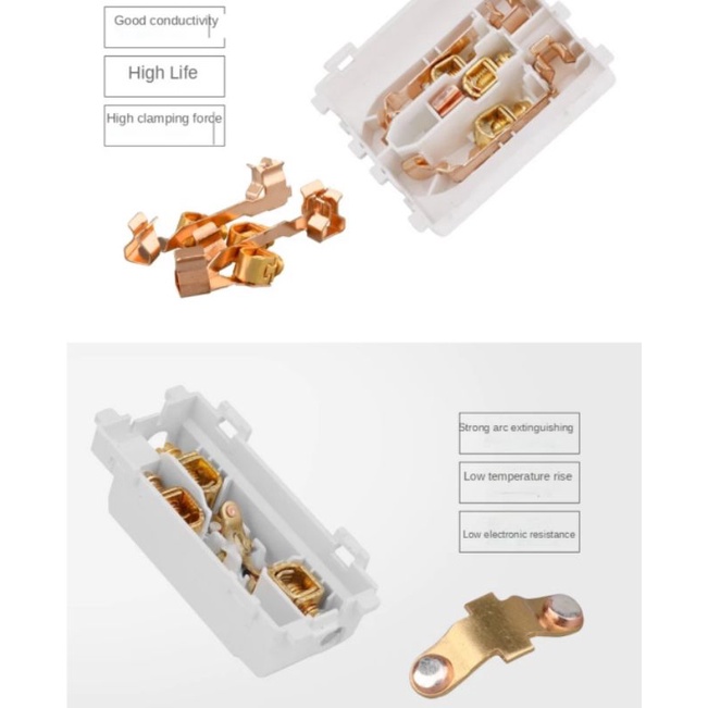 saklar lampu/stopkontak/sakelar listrik 1/2/3 gang