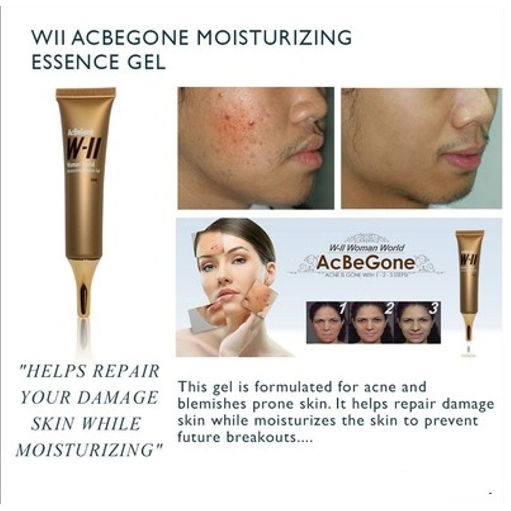 Promo WII Acbegone Moisturizing Gel Essence   untuk jerawat dan bekasnya Diskon
