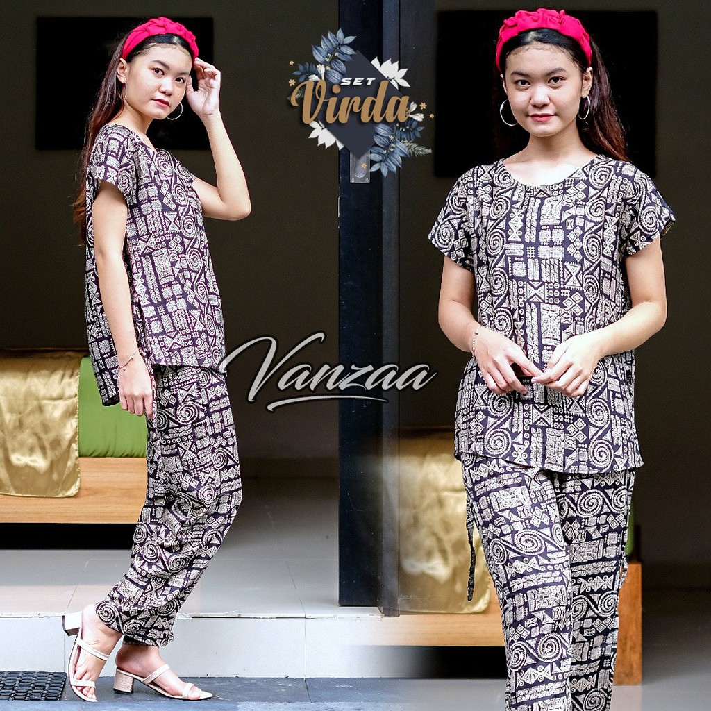 BAJU TIDUR WANITA SET PANJANG © VANZAA BALI 2022