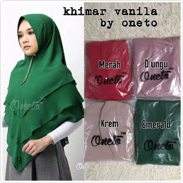 Khimar vanilla - khimar vanila by oneto