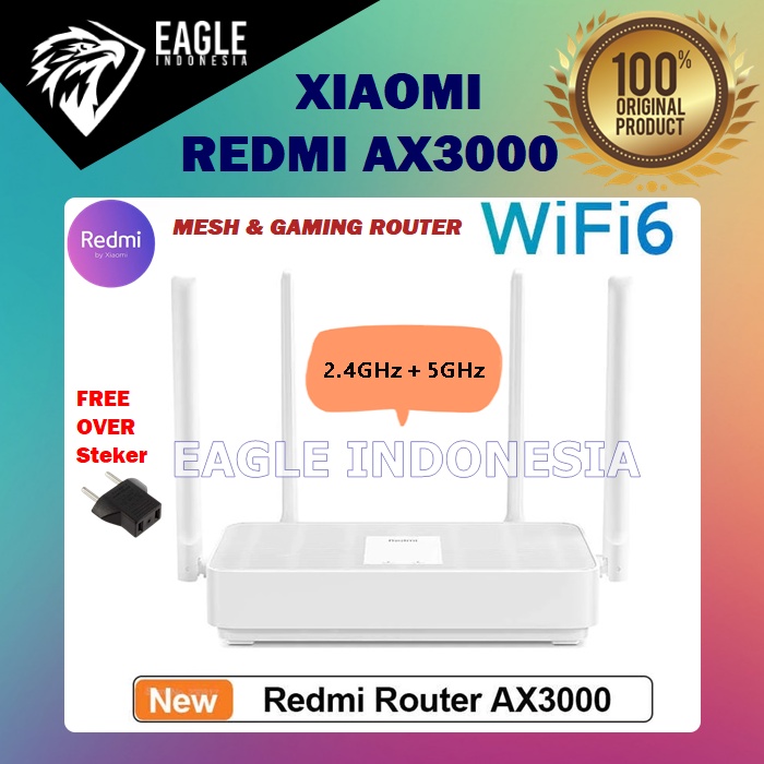 (ORIGINAL) Mi RED-MI AX3000 GAMING Wifi 6 Router Mesh Gigabit Dual Band