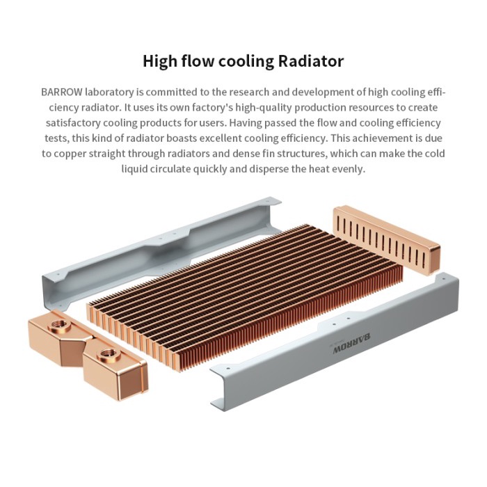 BARROW Dabel-28a 120 Cooper Radiator 120mm White (Ketebalan 28mm)