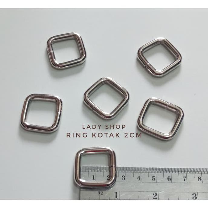 

Accessories Tas Ring Kotak 2cm Nikel ( 1 pcs ) TERBAIK