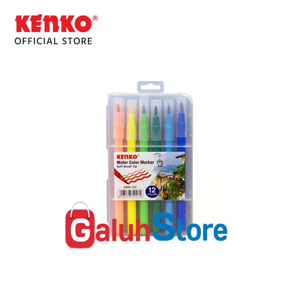 

Kenko Water Colour Marker / Soft Brush Tip SBM 12 Warna