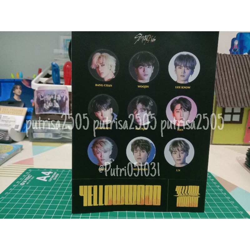 Sticker only straykids yellow wood limited ver.