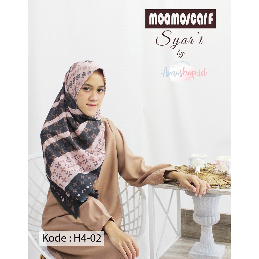 Hijab Jumbo | Kerudung Segi Empat Motif | Jilbab Syar'i Scarf Voal Premium