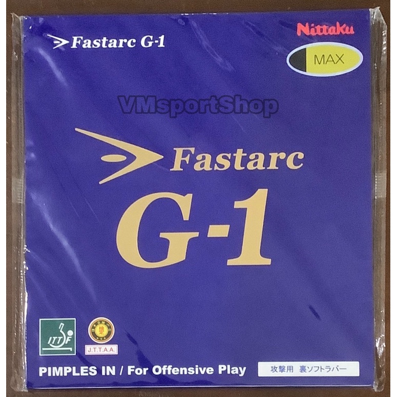 Nittaku Fastarc G-1 MAX - Karet Rubber Bet Bat Pingpong Fast Arc G1