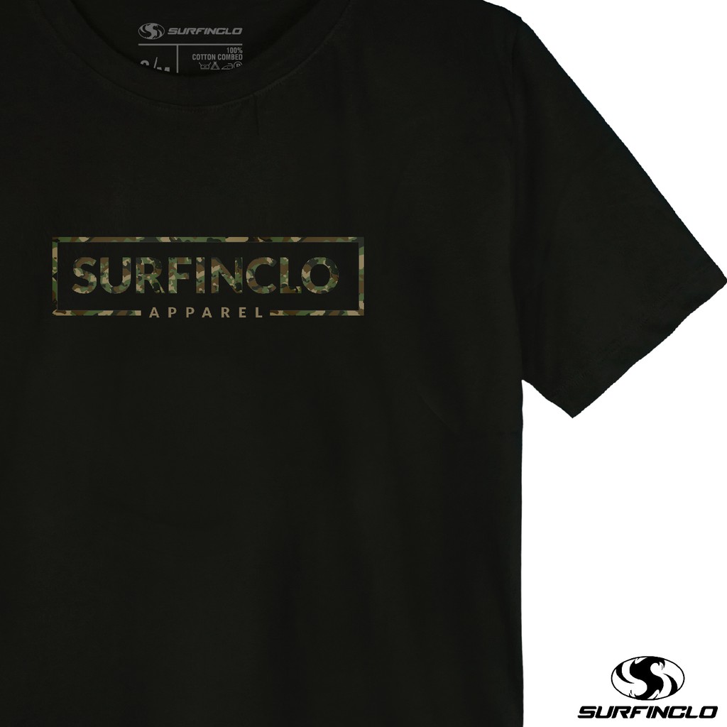 Surfinclo T-Shirt Black &amp; White Front Logo 03