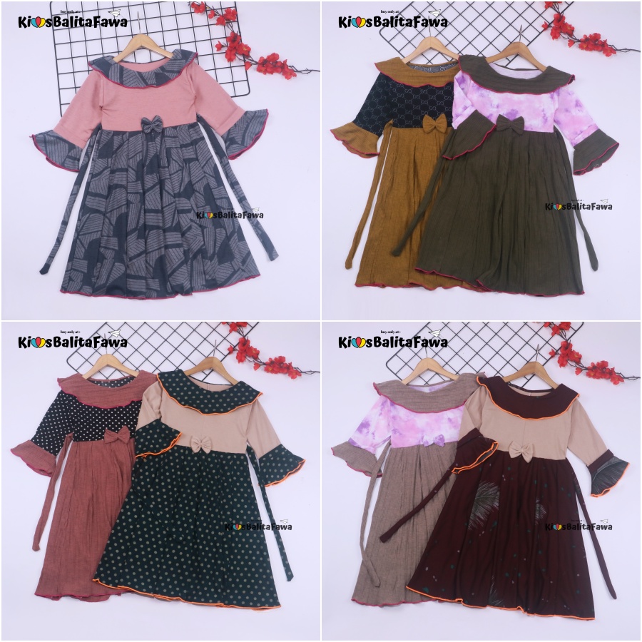 Long Dress Jessika uk 3-9 Tahun [EXPORT] Gamis Muslim Baju Anak Perempuan Panjang Dress Babycinnamon