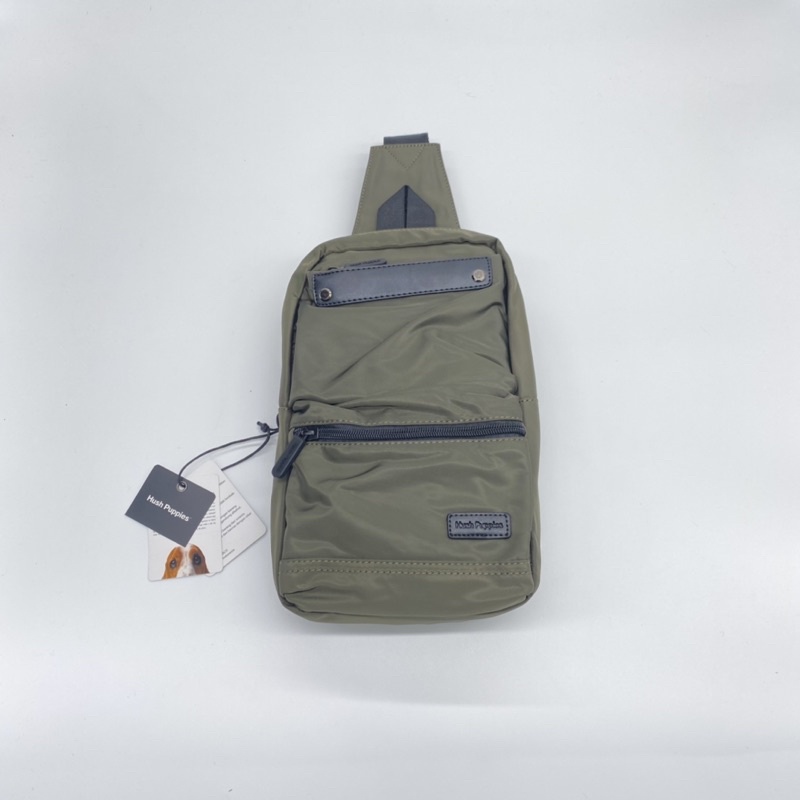 Tas Hush Puppies Chest Bag 912 Khaki Original