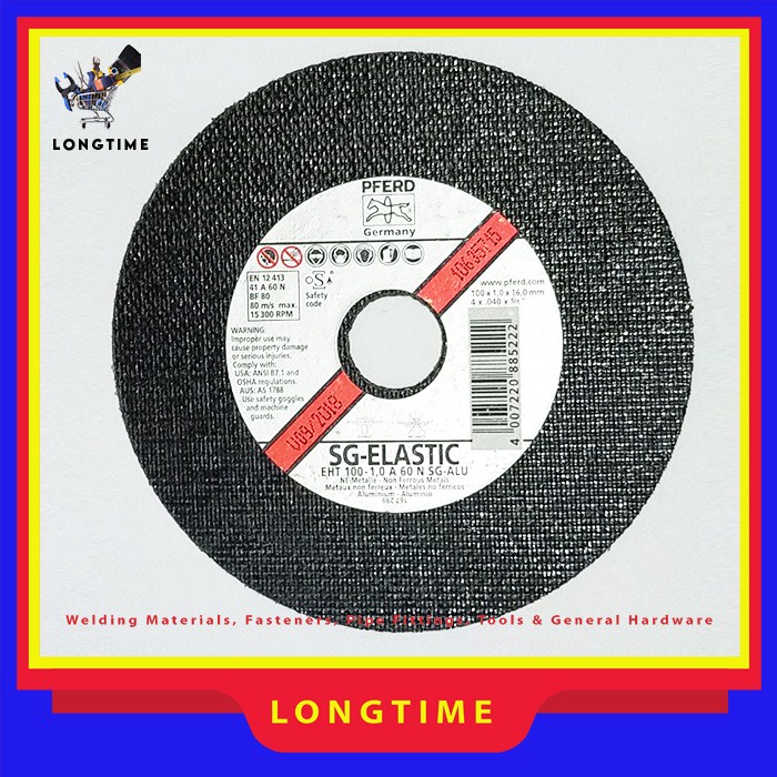 PFERD Cutting Disc 4" Batu Potong 100MM x 1MM x 16MM For ALUMINIUM PFERD