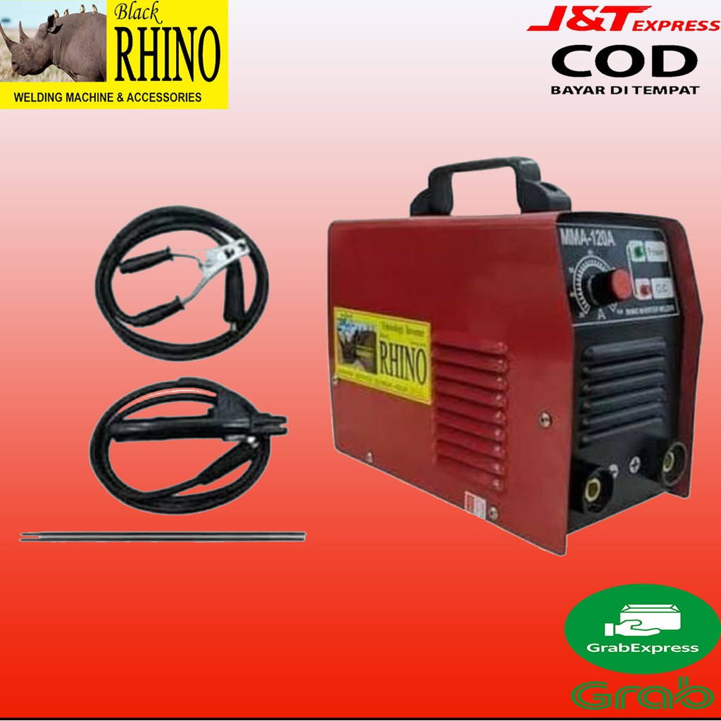 Rhino Mesin Las Travo las Inverter MMA 120A 900w watt Merah