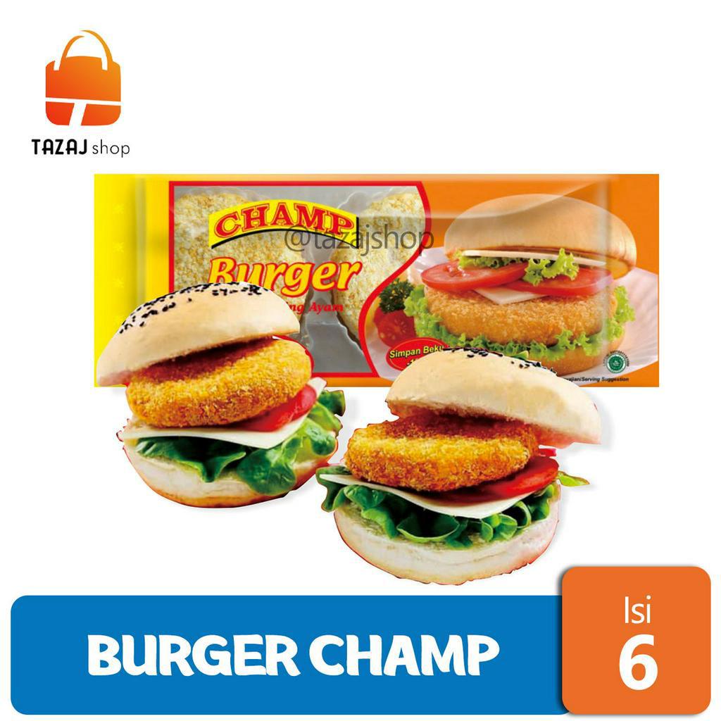 

Champ Burger / Burger Daging Ayam 315 Gram Isi 6 Pcs