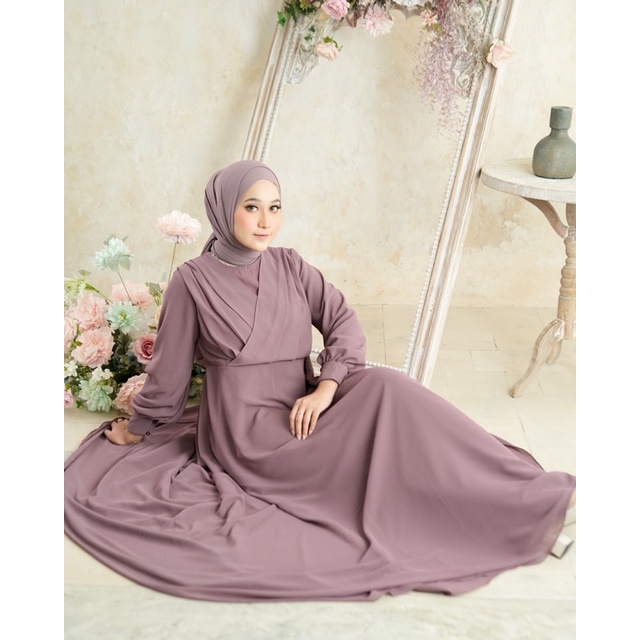 Walhijab - ELLE DRESS - dress ceruti dress cerutty babydoll dress pesta