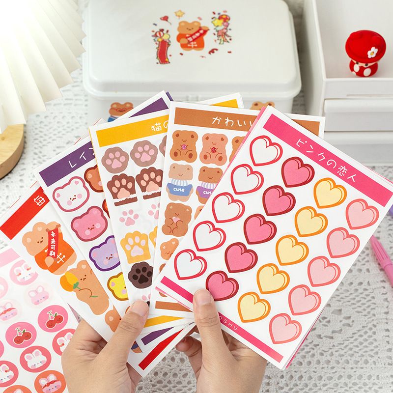 

Sticker aesthetic lucu untuk dekorasi journaling/stiker bentuk hati untuk dekorasi/sticker aesthetic